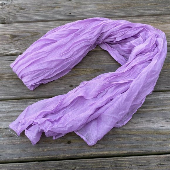 Women Scarf Light Purple Neck Band Fashion Scarf Long Scarf 60X30 inches - Picture 3 of 8